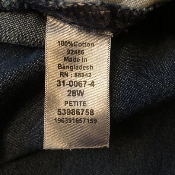 Woman Within Womens Drawstring Denim Skirt 28W Petite Midi Dark Wash 100 Cotton - Picture 7 of 8